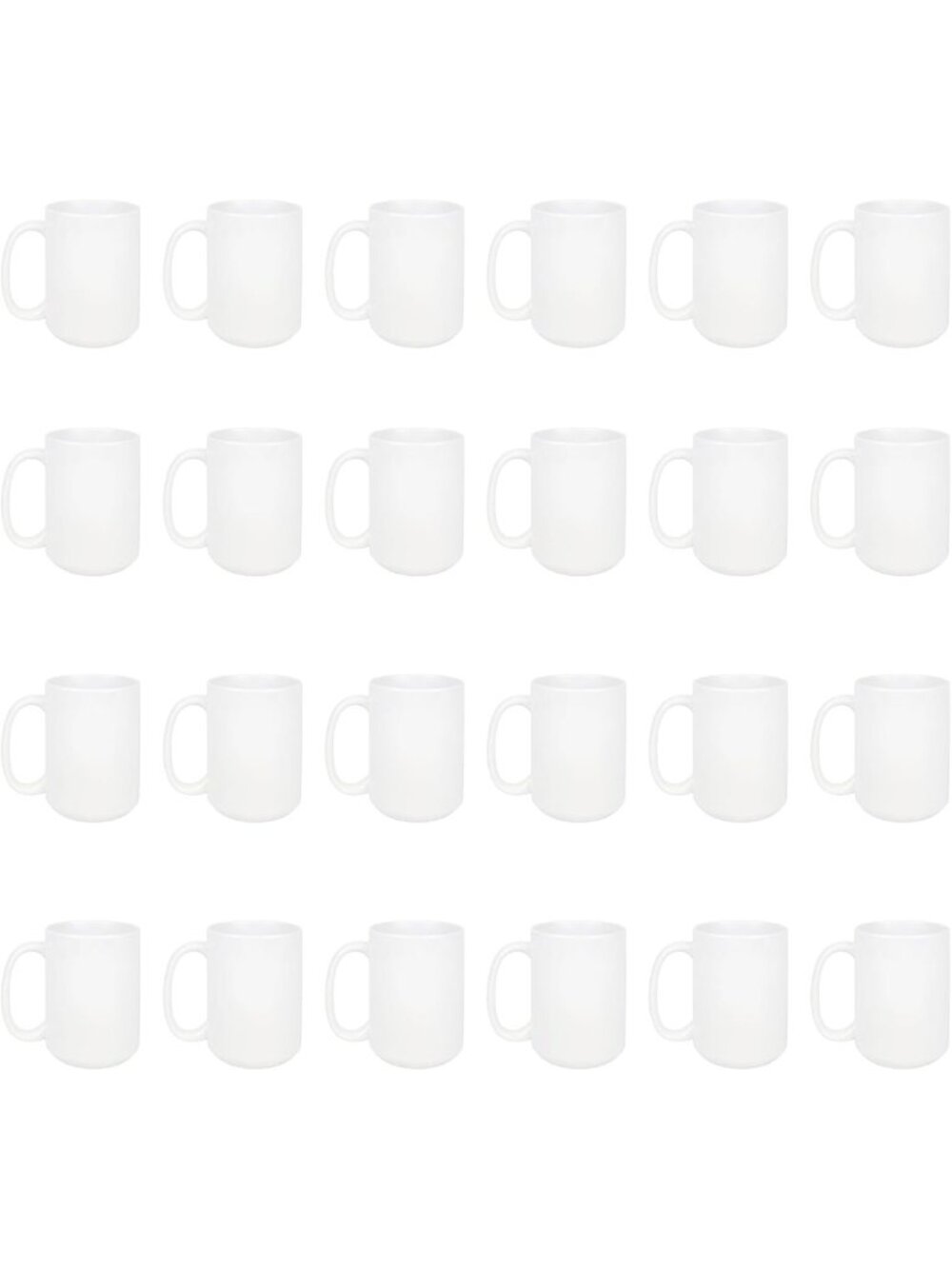 24 Pcs Blank Ceramic Coffee Mugs 15oz for Sublimation Printing - DIY Custom
